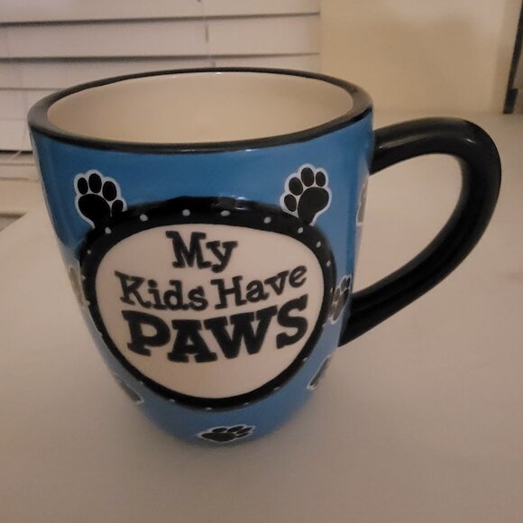 Burton Lovin Life Blue/Black My Kids Have Paws Coffee Mug - Picture 1 of 3